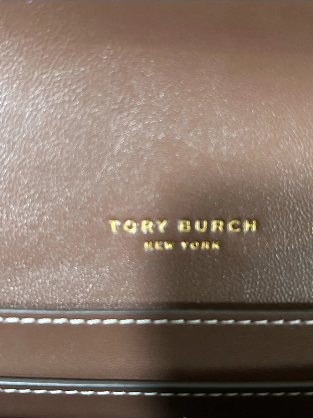 Tory Burch Cream, Brown & Black Striped Crossbody Bag